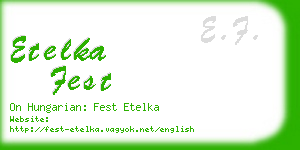 etelka fest business card